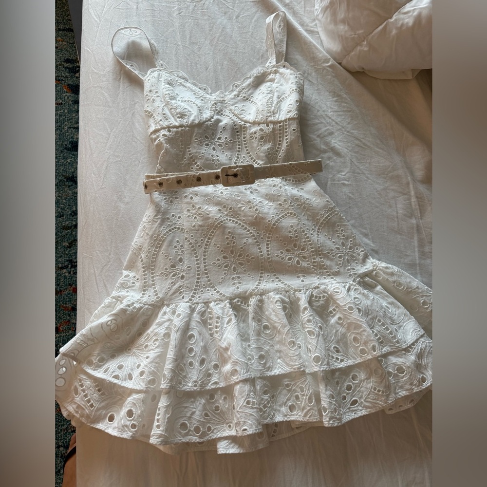 Charo Ruiz White Lace Detail Top - Picture 6 of 6